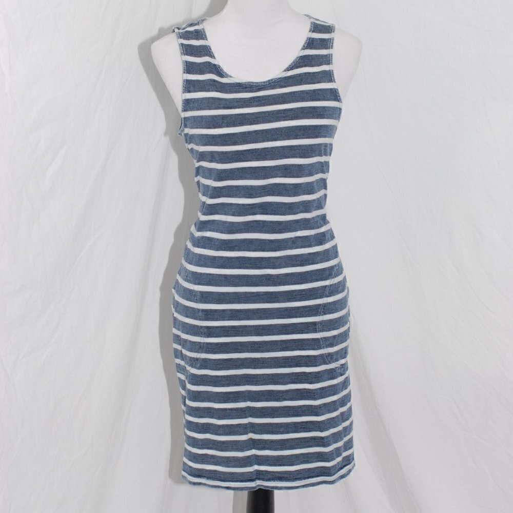 Denim Look Dress w/Pockets Jane and Delancy Womens Small 100% Cotton Midi EUC